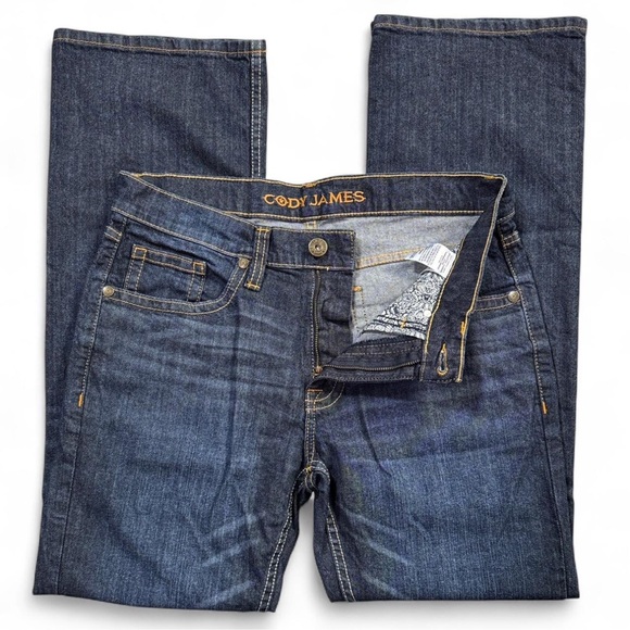 Cody James Straight Leg Blue Denim Jeans Western Rodeo Cowboy Mens 32x32 Zip Fly - Picture 4 of 14